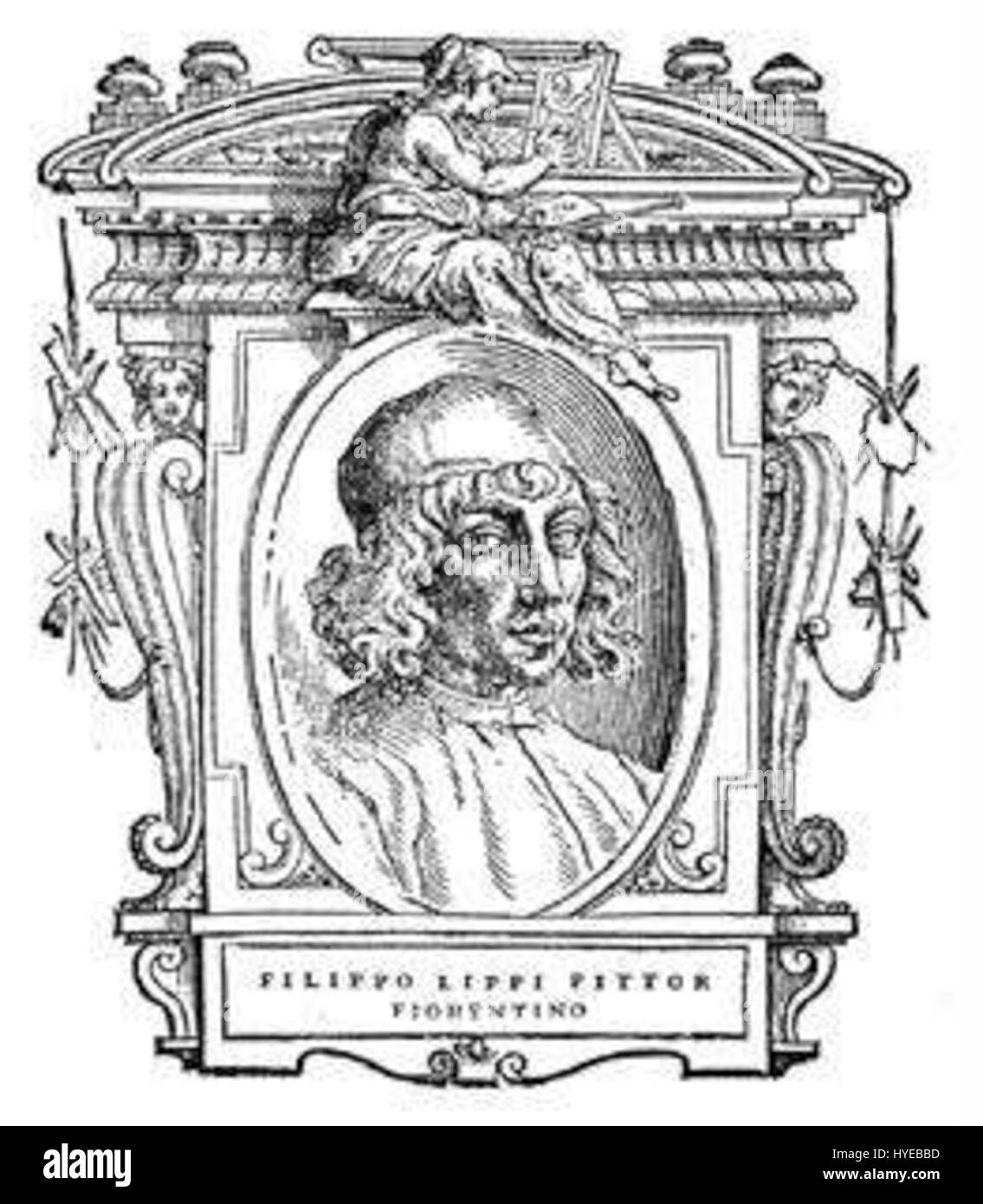 'Le vite' fait référence au célèbre travail biographique de Giorgio Vasari, et 'Filippino Lippi' fait référence au peintre italien de la Renaissance connu pour ses œuvres religieuses et mythologiques. Ce titre fait probablement référence à la vie ou à l'œuvre de Lippi. Banque D'Images