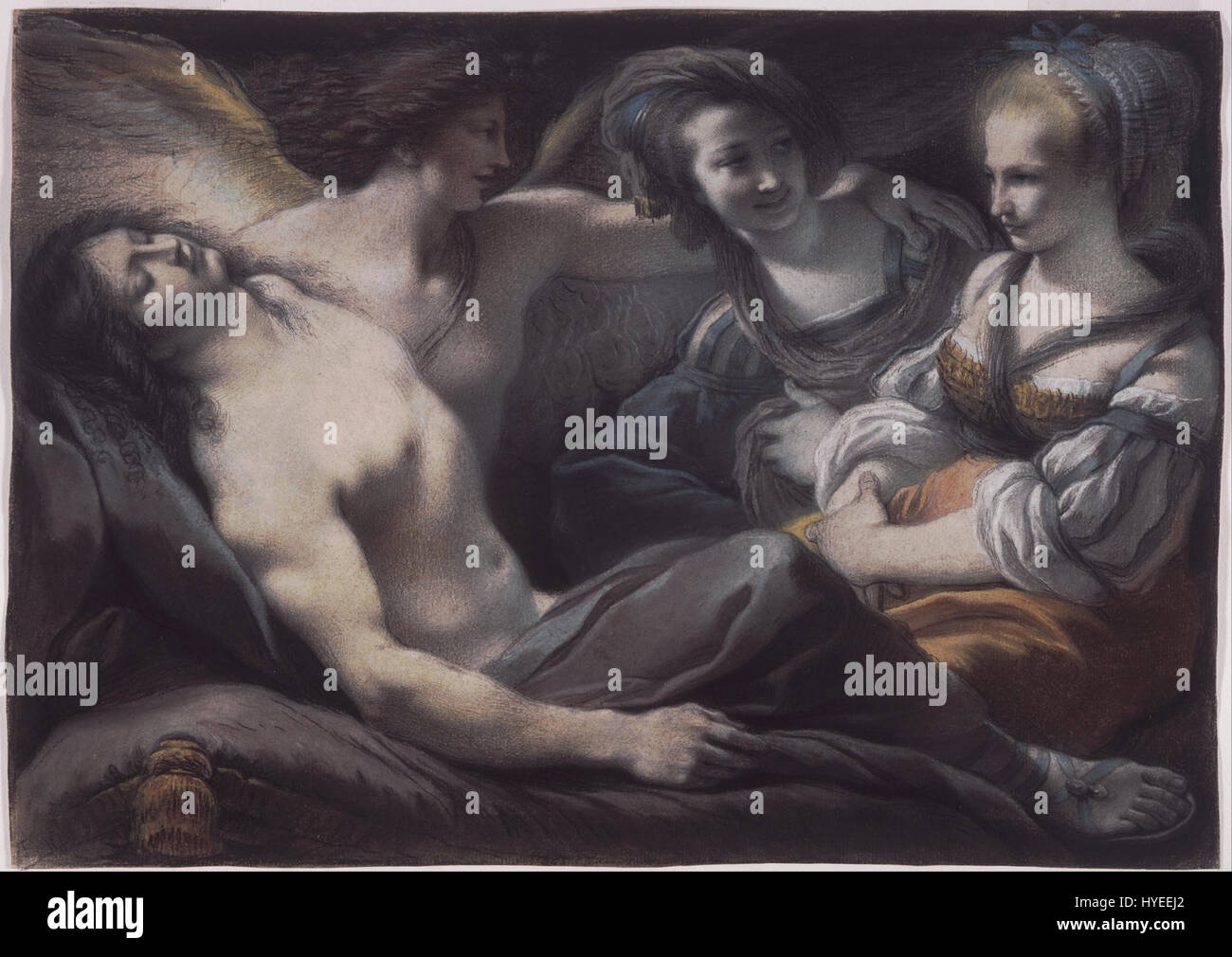La CADES Giuseppe, l'italien (Rome) active Armida sur le regarde dormir Rinaldo Google Art Project Banque D'Images