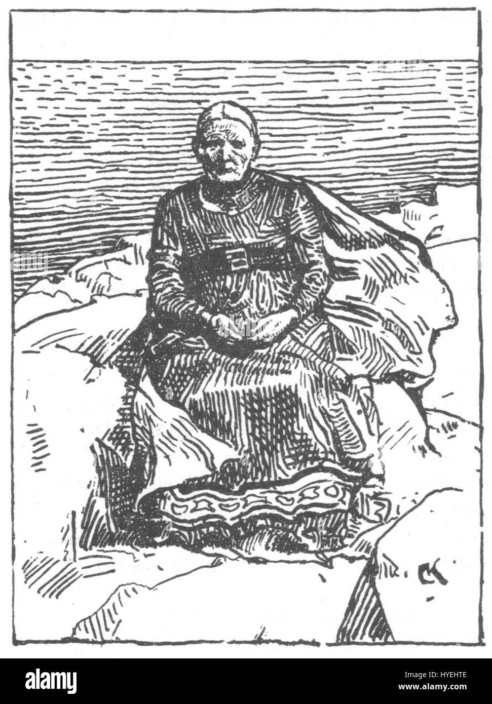 Olav Tryggvasons Saga, écrit par Gunnhild C. Krohg, raconte la vie légendaire et les exploits du roi de Norvège Olav Tryggvason. La saga met en lumière les événements clés de son règne, y compris ses efforts pour répandre le christianisme et sa mort éventuelle au combat. Banque D'Images