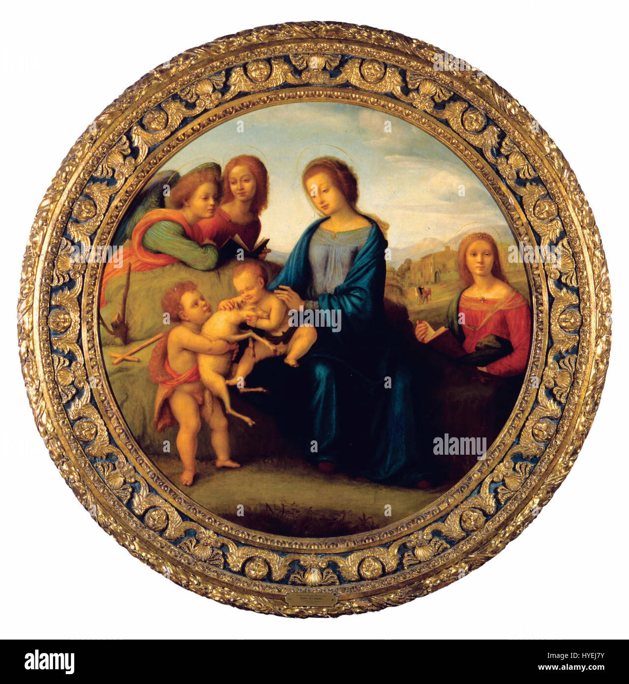 Piero di Cosimo Madonna et l'enfant avec les Saints et les Anges Google Art Project Banque D'Images