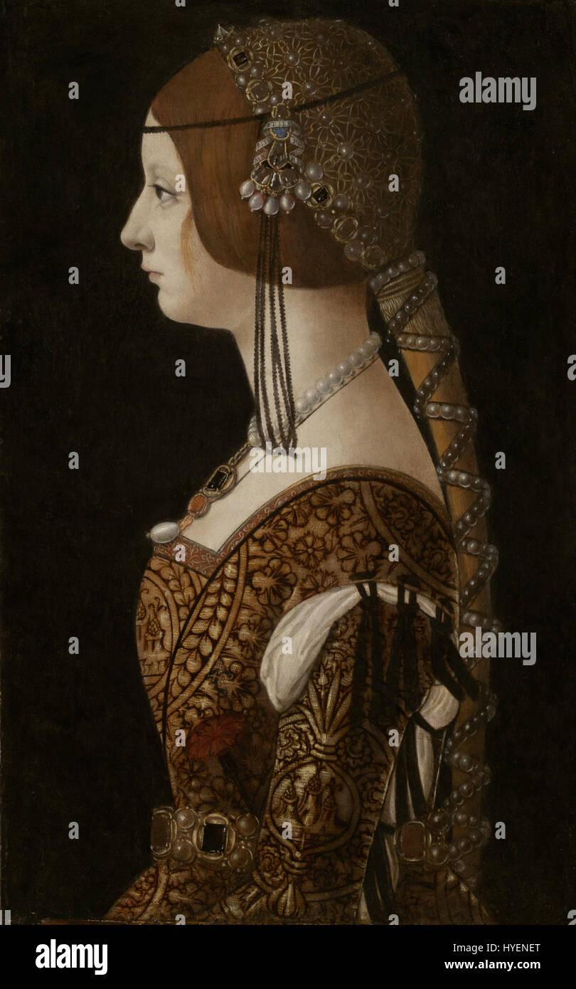 Ambrogio de Predis Bianca Maria Sforza Google Art Project Banque D'Images