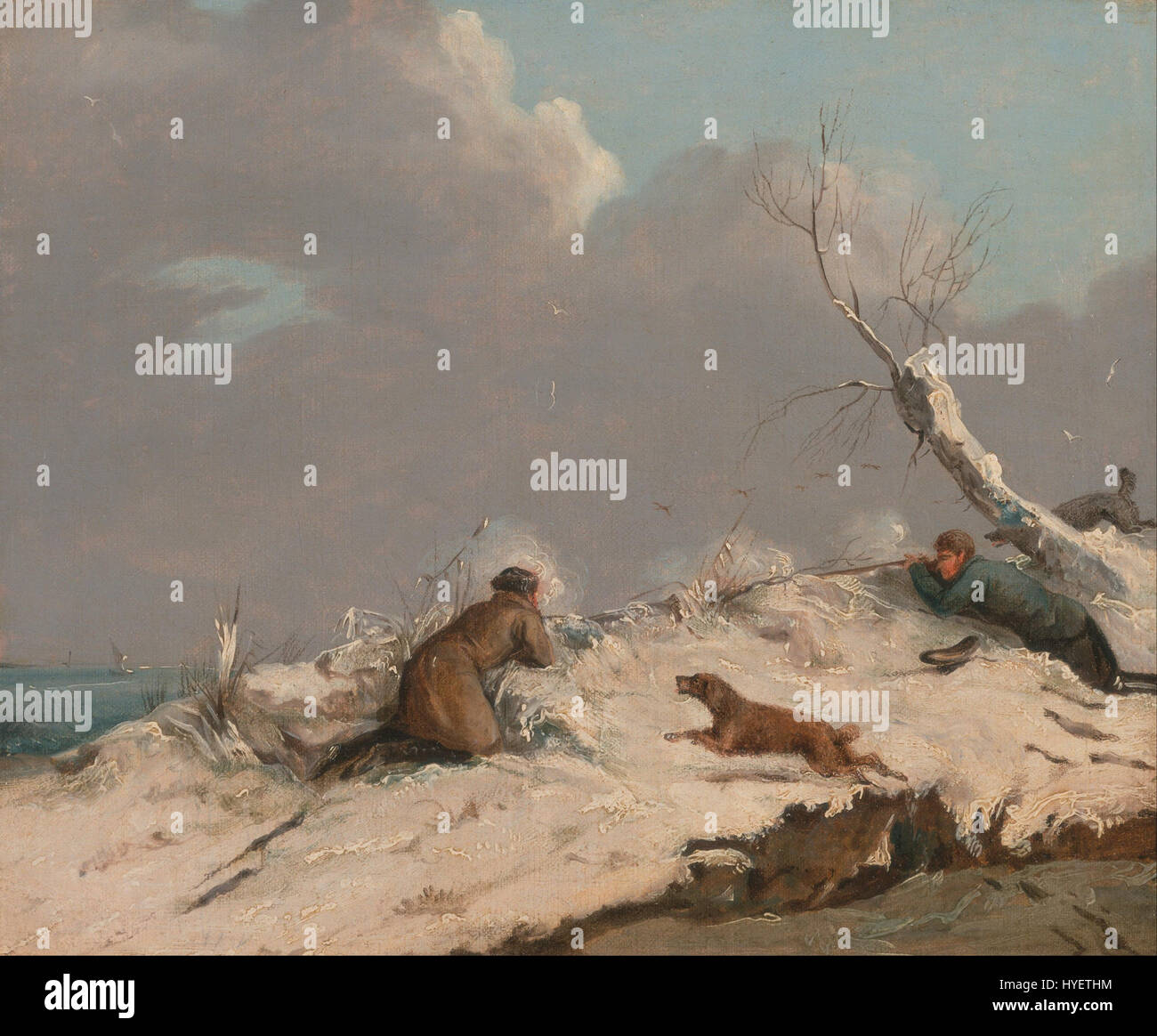 Henry Thomas Alken tir de canards en hiver Google Art Project Banque D'Images