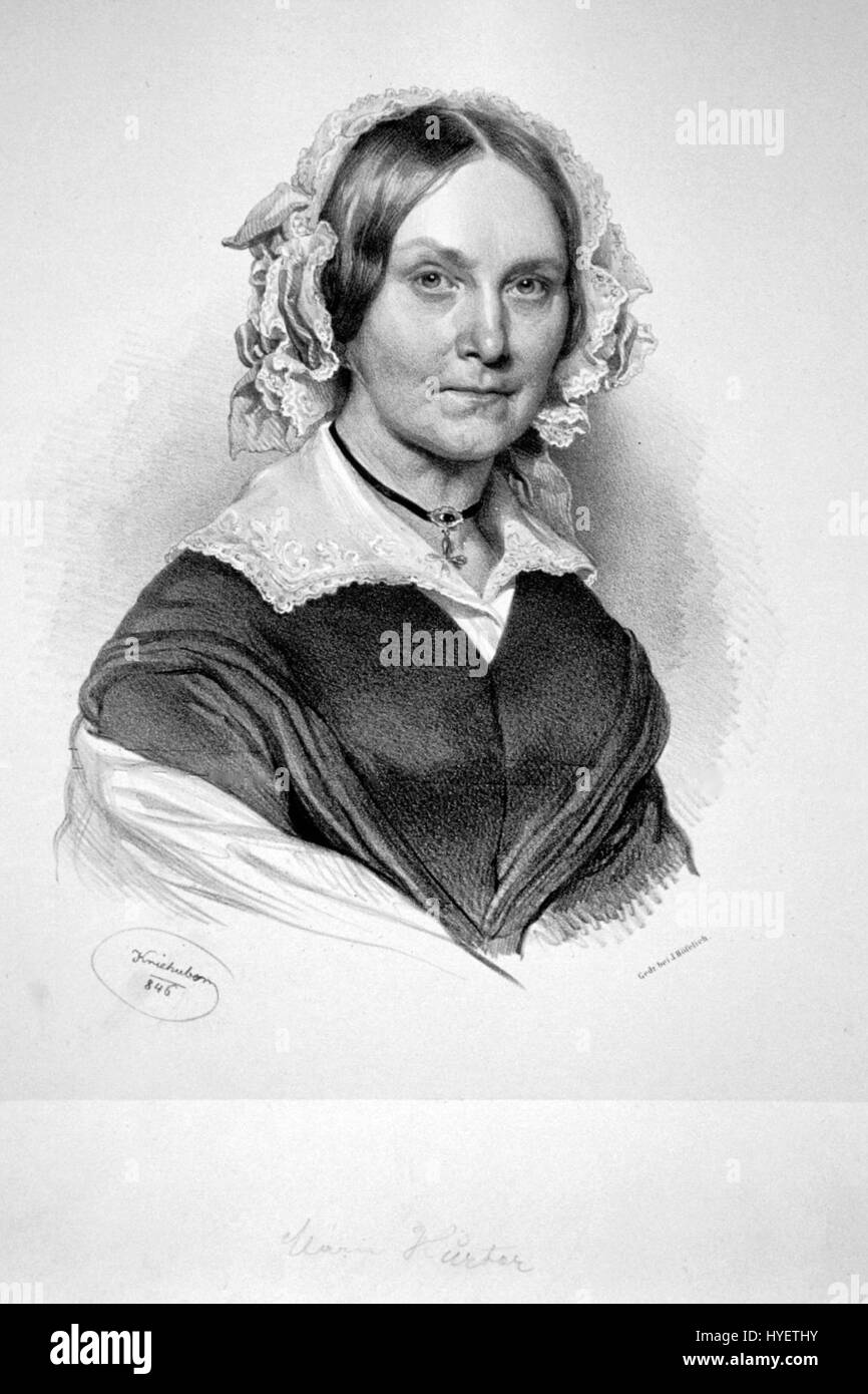 La lithographie d'Henriette Hurter représente son approche distinctive de la gravure, mettant en valeur son habileté à capturer des détails complexes et des compositions dynamiques. Banque D'Images