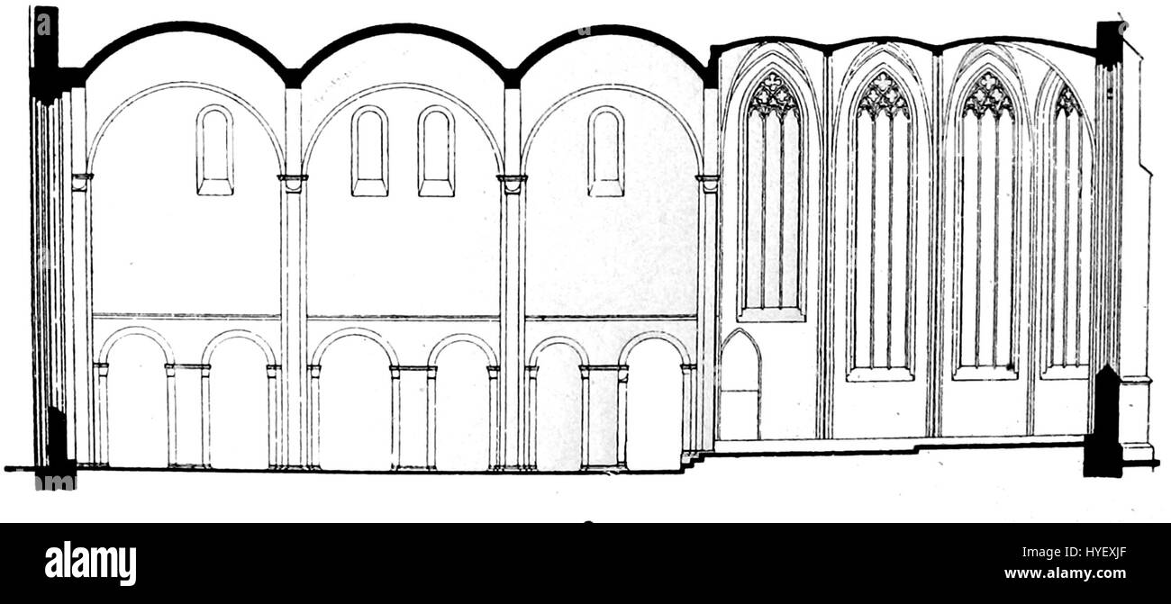 La *Marienkirche Dortmund* est une église historique de Dortmund, en Allemagne, connue pour son architecture, en particulier pour ses sections de navire (nef) et de chœur. L'église illustre le style gothique, avec des caractéristiques architecturales notables et des vitraux complexes. Banque D'Images