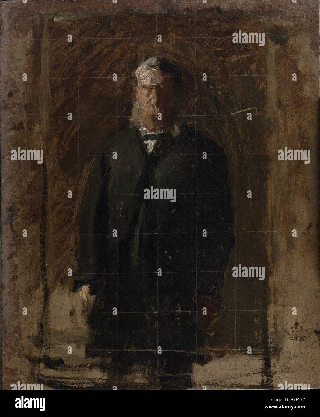 Sketch for Portrait of Professor George F. Barker est une étude préliminaire pour un portrait de l'influent physicien américain George F. Barker. Le croquis met en évidence le processus de l’artiste dans la capture des caractéristiques et du comportement du sujet. Banque D'Images