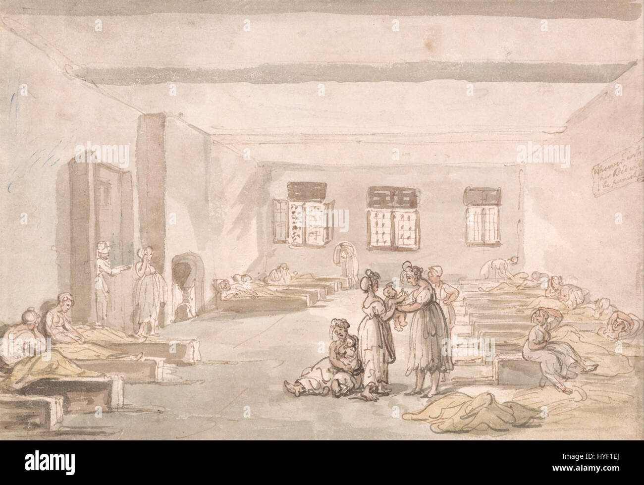 Thomas ROWLANDSON Bridewell, la note de prix, Maison de Correction Google Art Project Banque D'Images