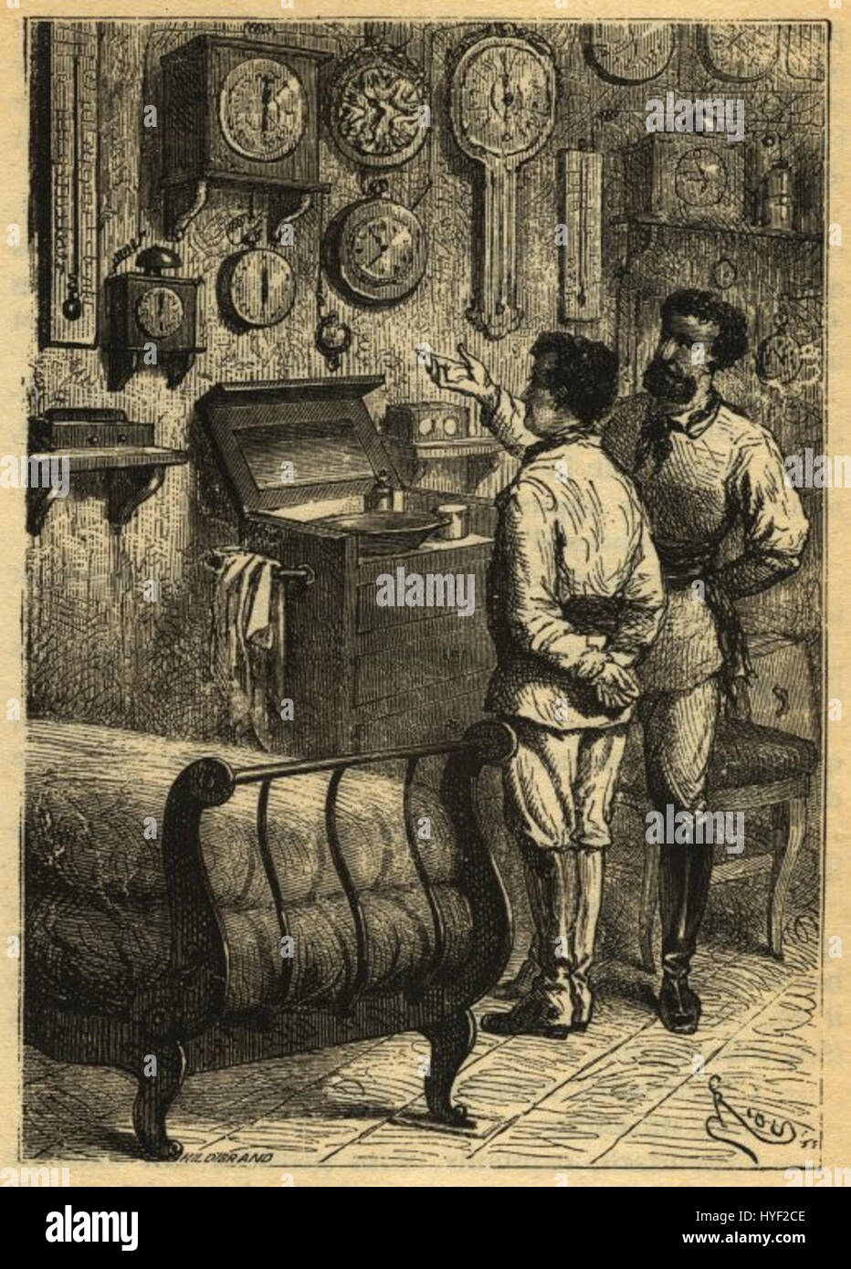 Une représentation de l’intérieur du sous-marin du capitaine Nemo, le Nautilus, tiré du roman de Jules Verne « 20 000 lieues sous la mer » Cette œuvre illustre le design unique et futuriste de l’environnement du sous-marin. Banque D'Images