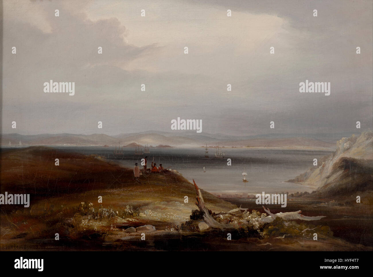 Cette peinture de Conrad Martens représente Kororareka, située dans la baie des Îles, en Nouvelle-Zélande, mettant en valeur la beauté naturelle de la région au XIXe siècle. Il met en valeur le littoral, les eaux claires de la baie et le paysage environnant dans des œuvres d'art détaillées et pittoresques. Banque D'Images