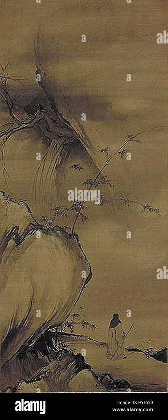 Cette œuvre représente l'empereur Huizong de la dynastie Song pendant l'hiver. Il met en évidence la tenue hivernale de l'empereur, sa posture royale et le style artistique chinois traditionnel de l'époque, illustrant à la fois les caractéristiques individuelles et impériales du règne de Huizong. Banque D'Images