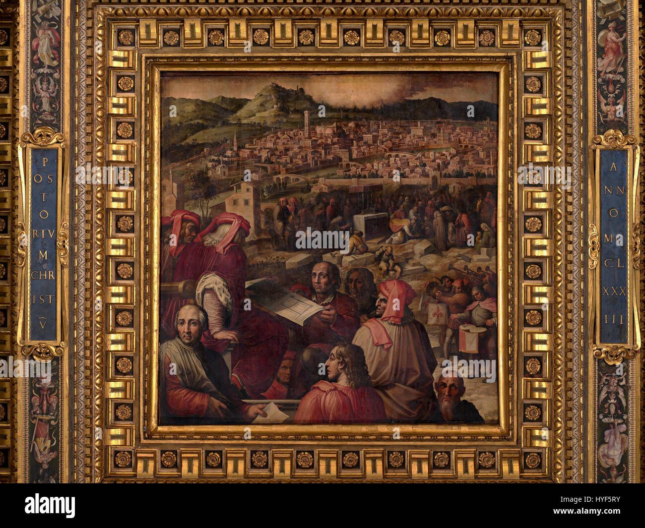 Giorgio Vasari Arnolfo présente le plan pour agrandir Florence Google Art Project Banque D'Images