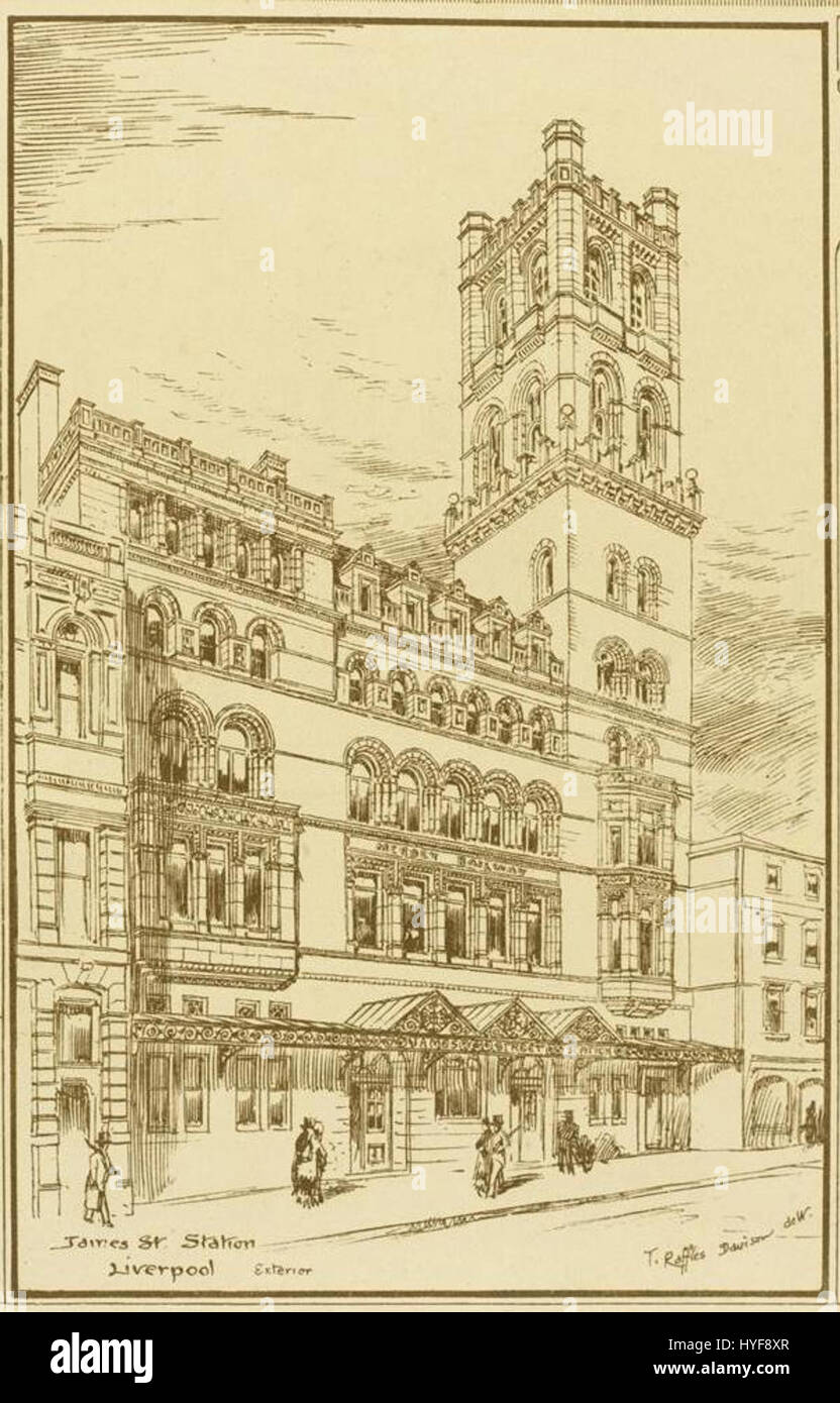 Le tunnel ferroviaire Mersey, reliant Liverpool et Birkenhead, était une merveille d'ingénierie du XIXe siècle. La station James Street et sa tour restent des éléments emblématiques du système de tunnels. Banque D'Images