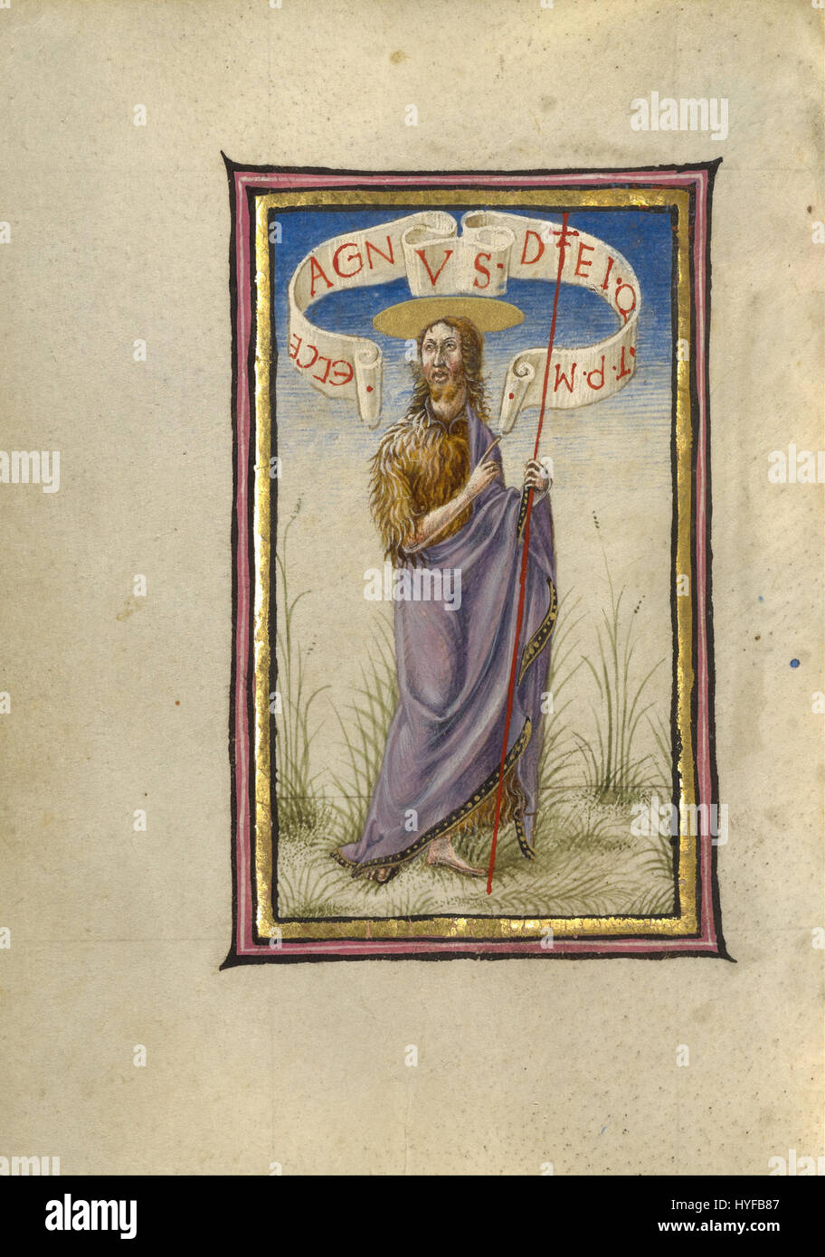 Saint Jean Baptiste de Taddeo Crivelli est une peinture datant de la fin du XVe siècle, reflétant le style unique de l'artiste en dépeignant des figures religieuses avec de petits détails. Actif en Italie de 1451 à 1479 environ, le travail de Crivelli mélange des éléments gothiques et du début de la Renaissance. Banque D'Images Saint Jean Baptiste de Taddeo Crivelli est une peinture datant de la fin du XVe siècle, reflétant le style unique de l'artiste en dépeignant des figures religieuses avec de petits détails. Actif en Italie de 1451 à 1479 environ, le travail de Crivelli mélange des éléments gothiques et du début de la Renaissance. Banque D'Images