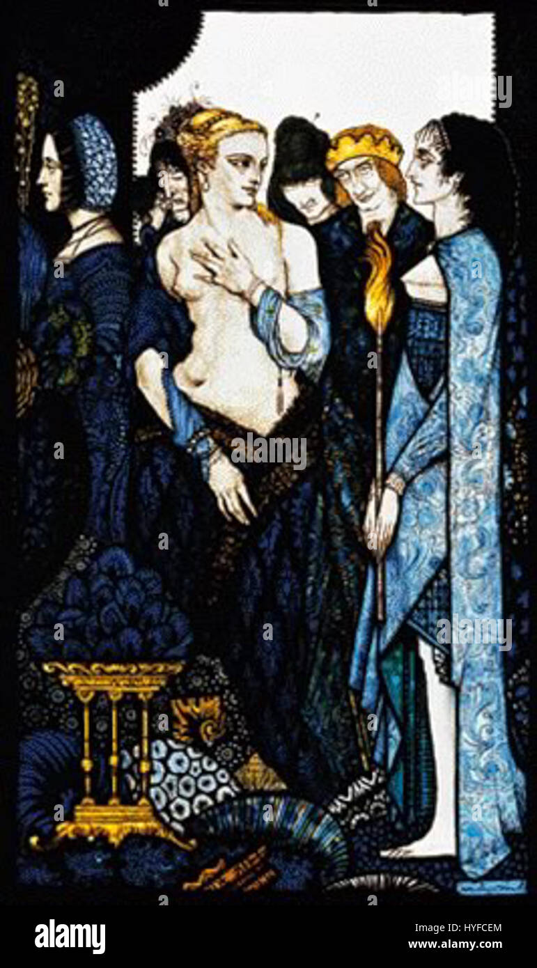 Comparaison de deux œuvres : 'Lucrezia Crivelli' et 'Lady with Amber Belly' de Titien, analysant les similitudes et les différences. Banque D'Images