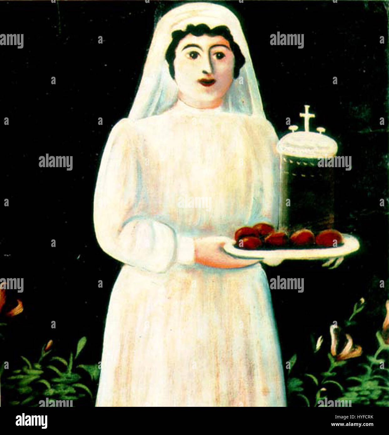 Niko Pirosmani, un artiste autodidacte géorgien, est connu pour ses œuvres folkloriques. « Easter Eggs » est un exemple frappant de son style naïf, où des images simples mais puissantes reflètent les traditions populaires et les valeurs culturelles de la Géorgie, en particulier pendant les fêtes de Pâques. Banque D'Images