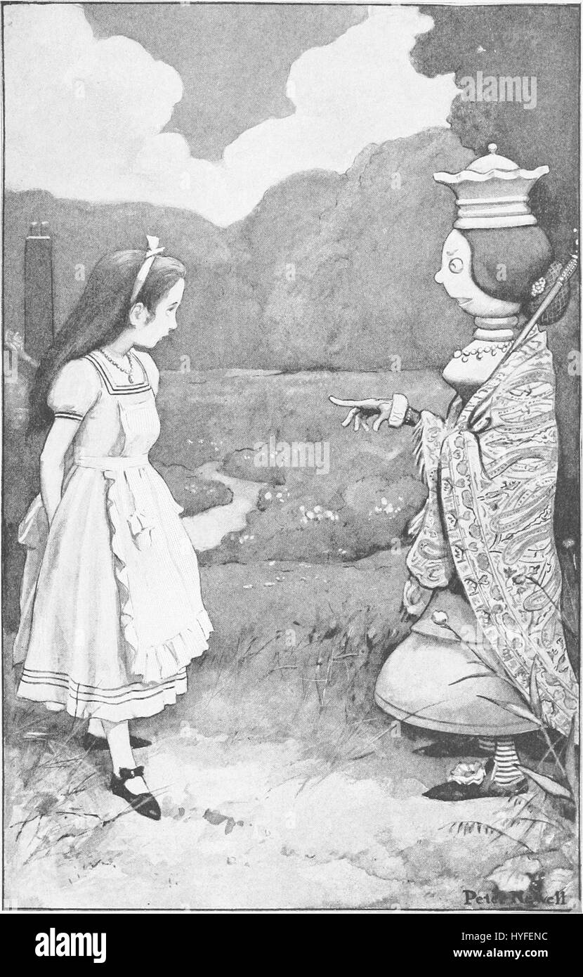 Peter Newell à travers le miroir et ce qu'Alice y trouvent 1902 page 32 Banque D'Images