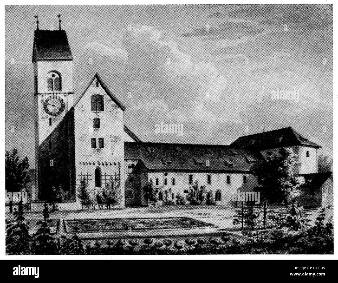 Ruetimonasterium 1840ii est une référence historique à une œuvre d'art, peut-être une lithographie ou une gravure, datant des années 1840 La pièce incarne des techniques artistiques spécifiques et des références historiques de sa période. Son importance réside dans son contexte historique et culturel, offrant un aperçu de l'art du XIXe siècle et de ses diverses influences. Banque D'Images