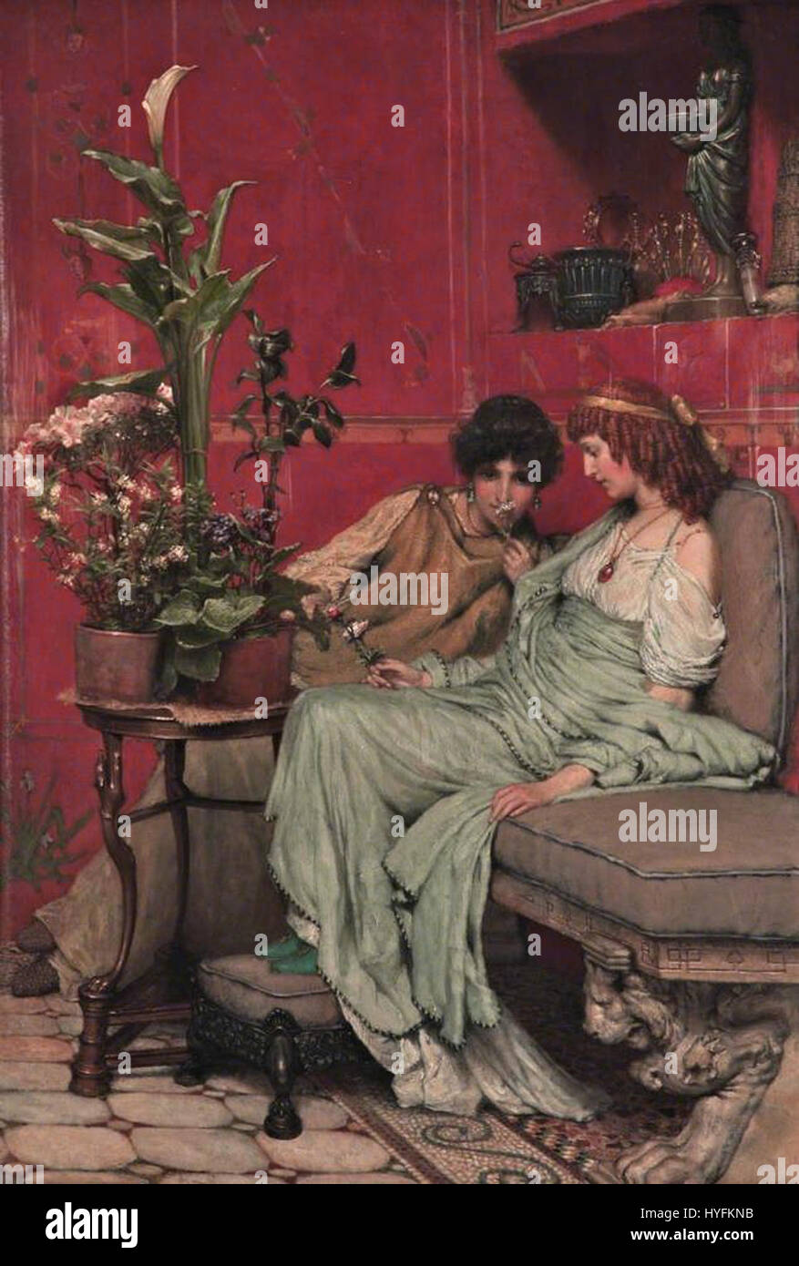 Lawrence Alma Tadema Confidences Banque D'Images