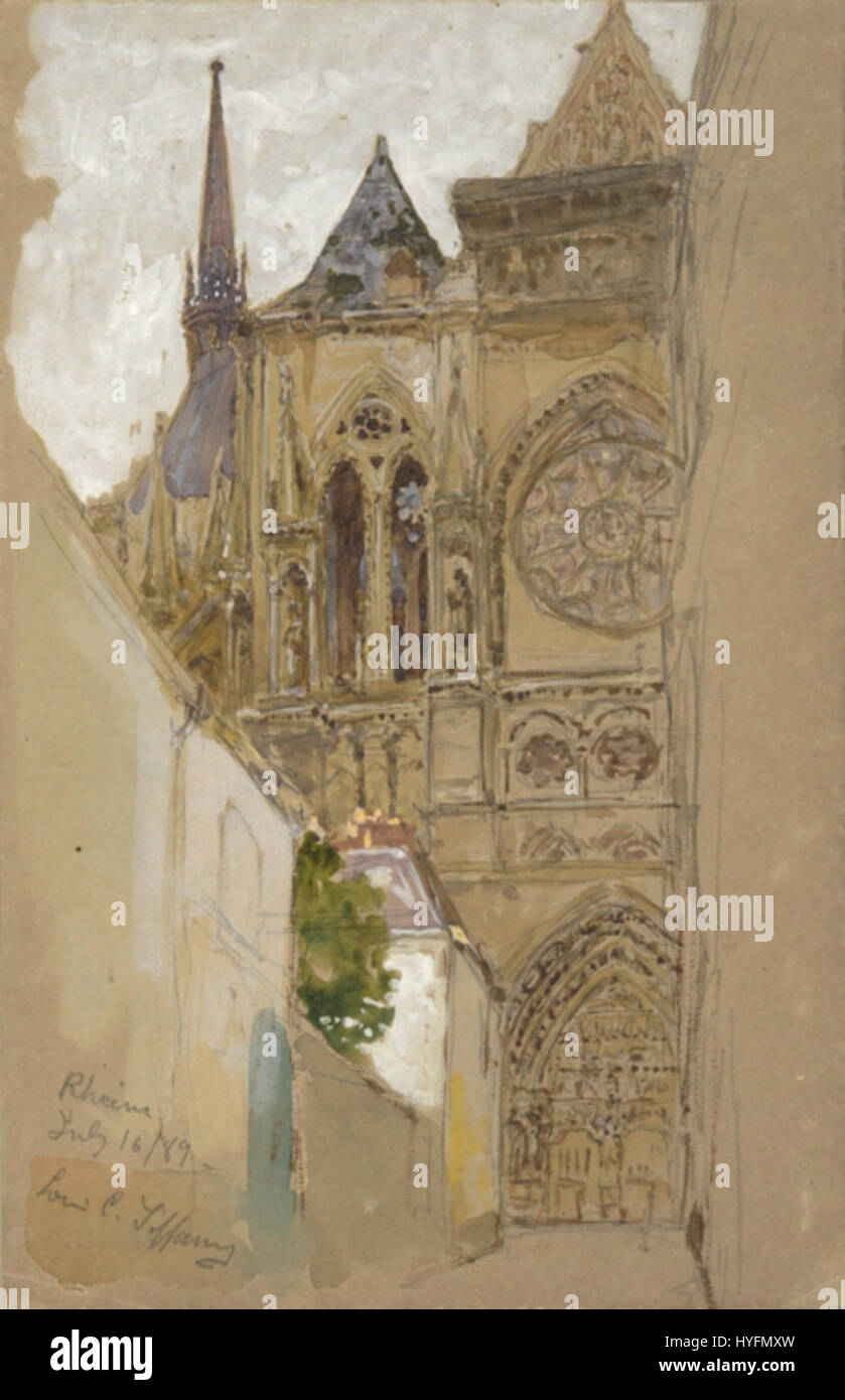 Reims par Louis Comfort Tiffany Banque D'Images