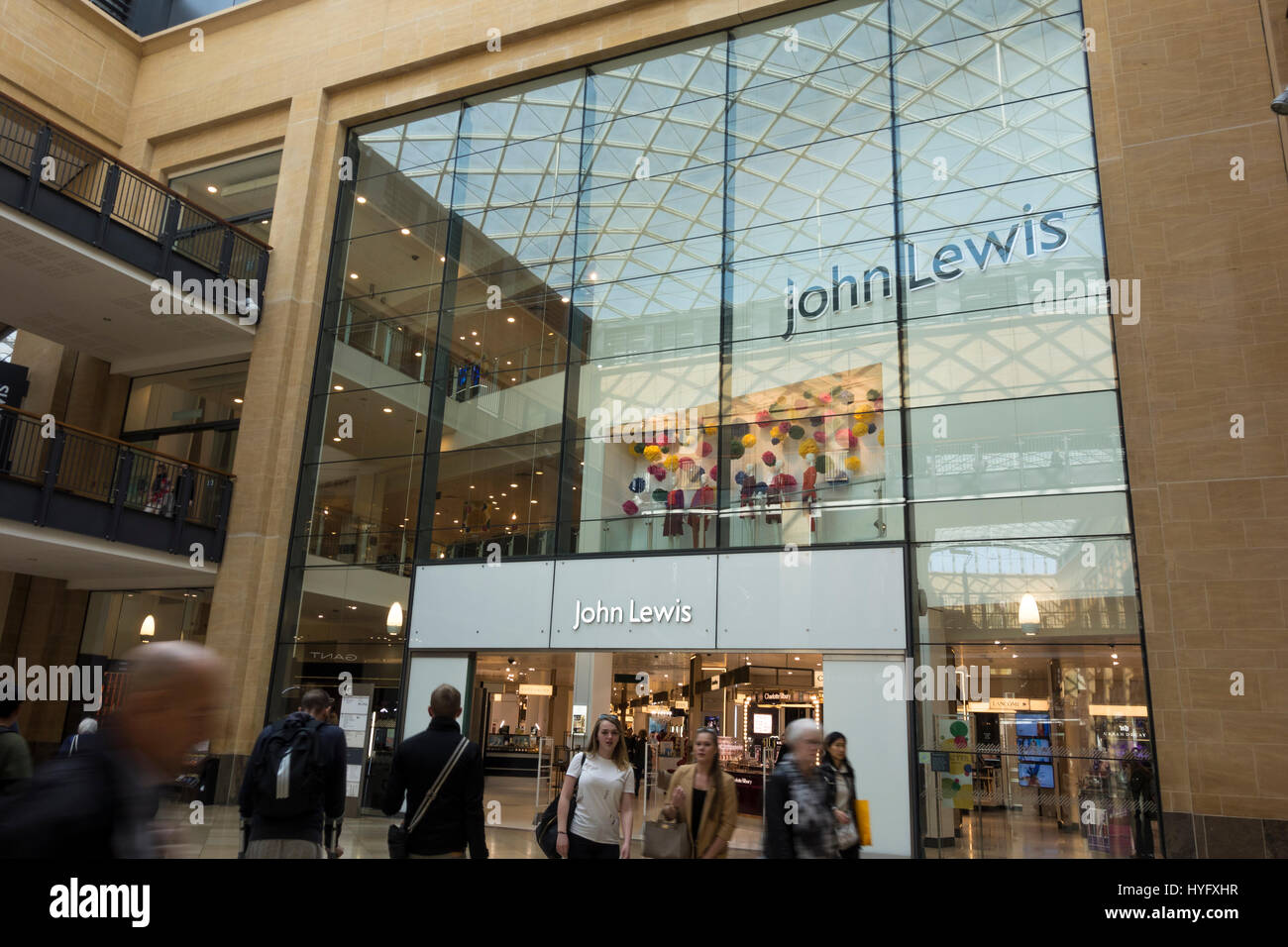 Grand magasin John Lewis Cambridge Arcade Banque D'Images