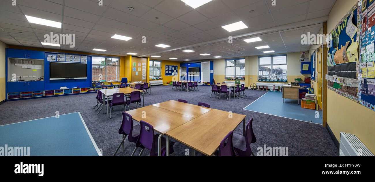 L'école primaire Beaconsfield à Southall, Londres. Banque D'Images