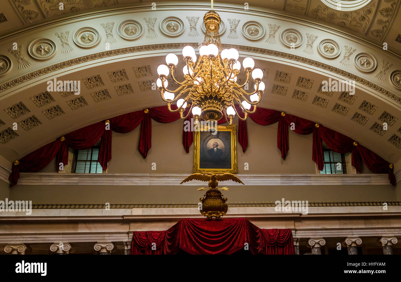 Hall de l'intérieur du bâtiment du Capitole - Washington, D.C., USA Banque D'Images