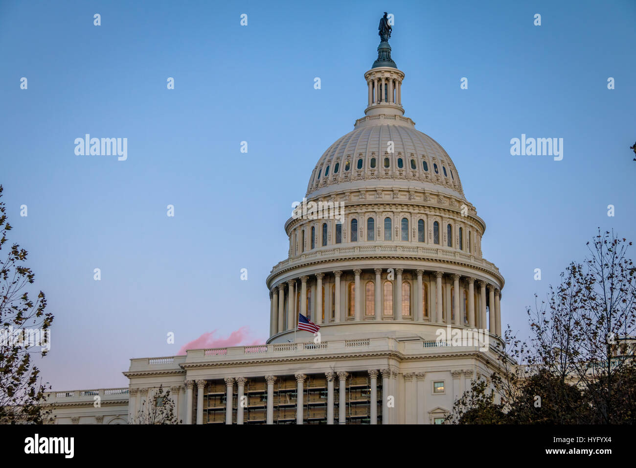 United States Capitol Building au coucher du soleil - Washington, DC, USA Banque D'Images