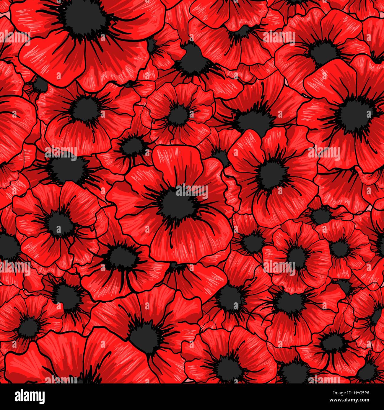Rouge Coquelicot modèle homogène. Pour le tissu du dessin textile Image ...