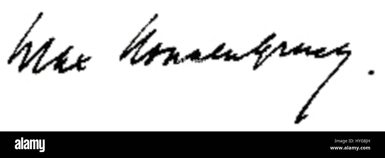 Unterschrift Max Nonnenbruch Banque D'Images