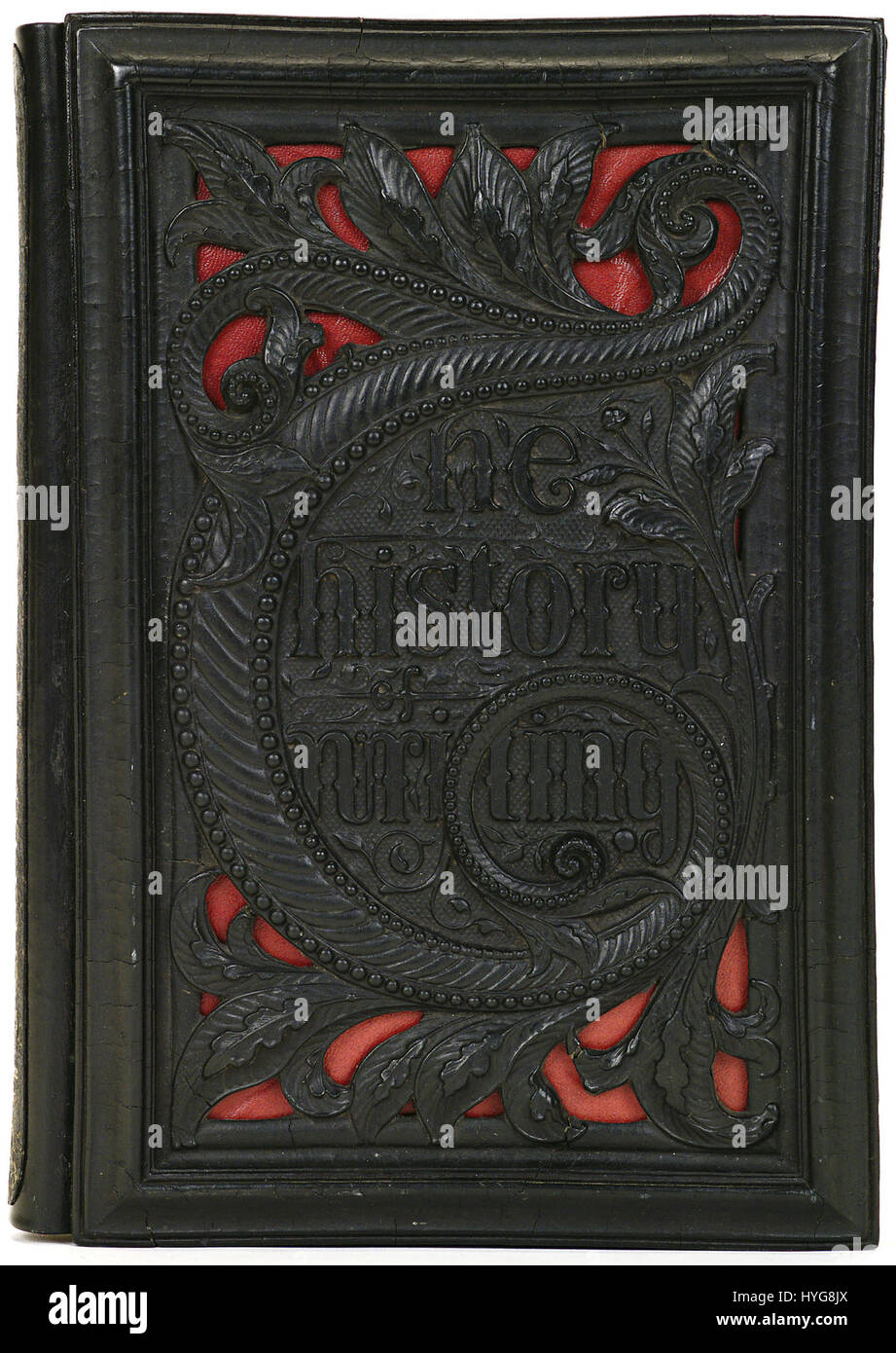 Band van zwart geverfd geperst materiaal, hoofdzakelijk bestaande uit gips KONB12 1740A7 Banque D'Images