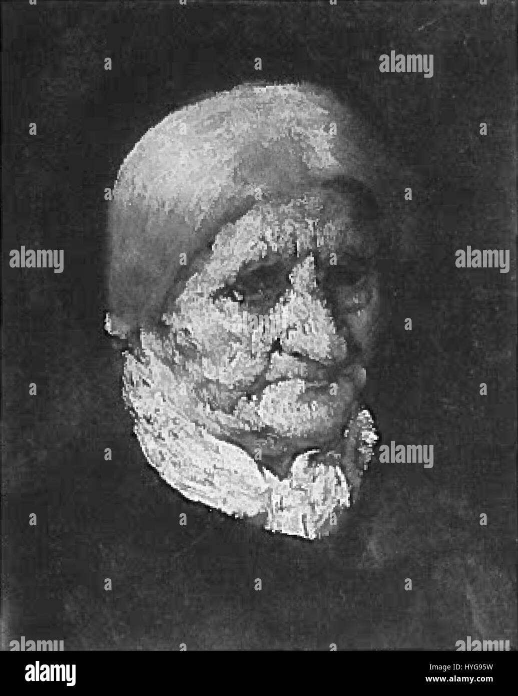 « Die Achtzigjaehrige » de Lovis Corinth (la femme de quatre-vingts ans) est un portrait en noir et blanc mettant en vedette une femme dans ses années avancées, reflétant la maîtrise de Corinth dans la capture de la forme humaine et le processus de vieillissement avec un accent sur le réalisme expressif. Banque D'Images