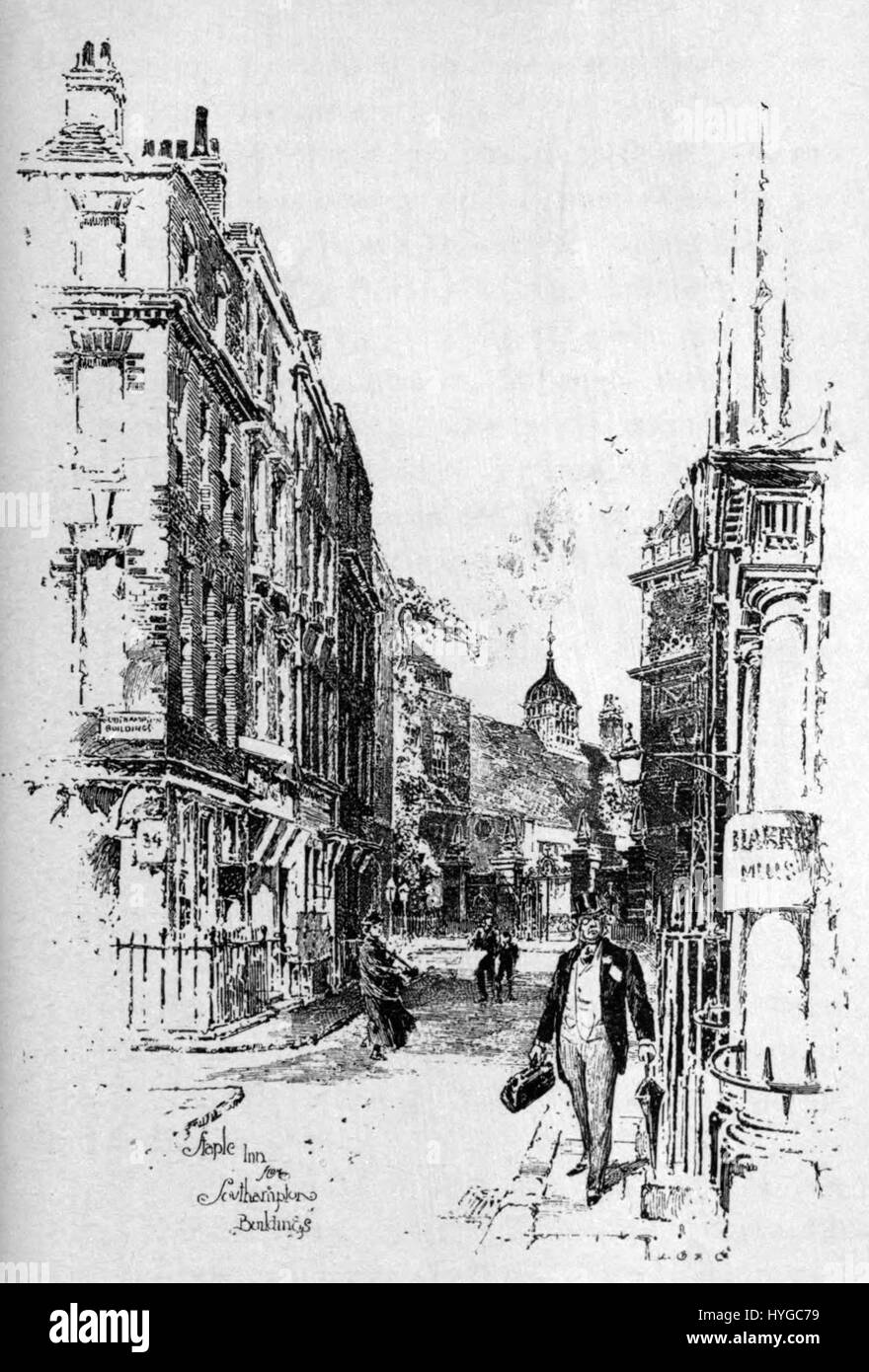 Herbert Railton Staple Inn à partir de bâtiments de Southampton Banque D'Images