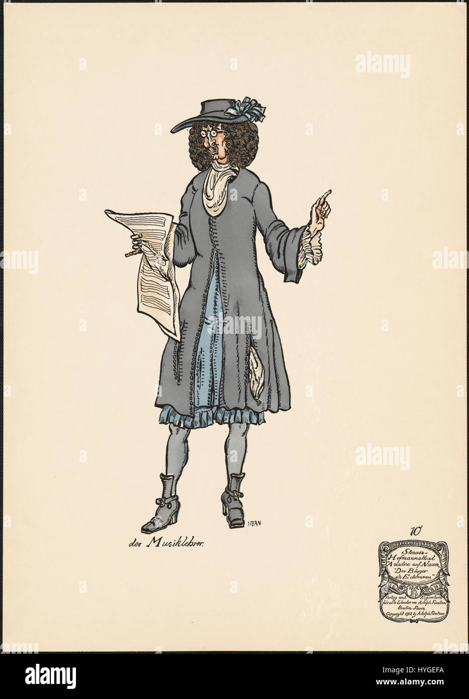 Der Musiklehrer est une comédie musicale de Carl Maria von Weber, une pièce conservée à la Bibliothèque publique de Boston. Il explore les thèmes de la musique, des relations et des moments comiques dans un cadre éducatif. Banque D'Images