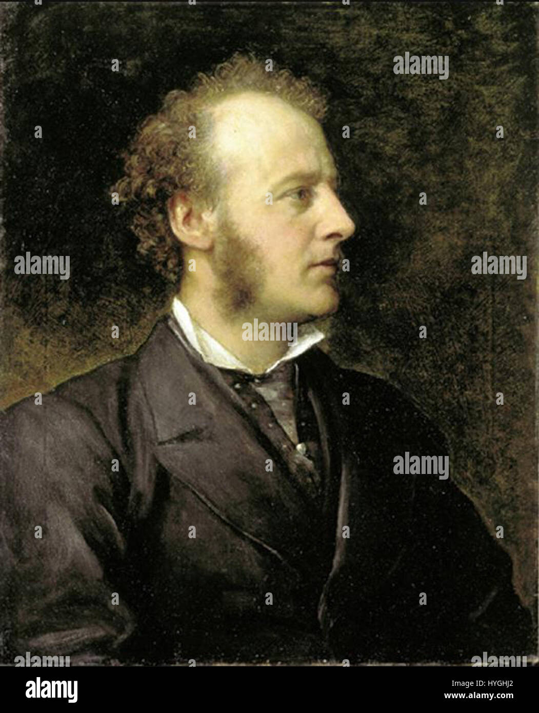 Portrait de Sir John Everett Millais par George Frederick Watts Banque D'Images