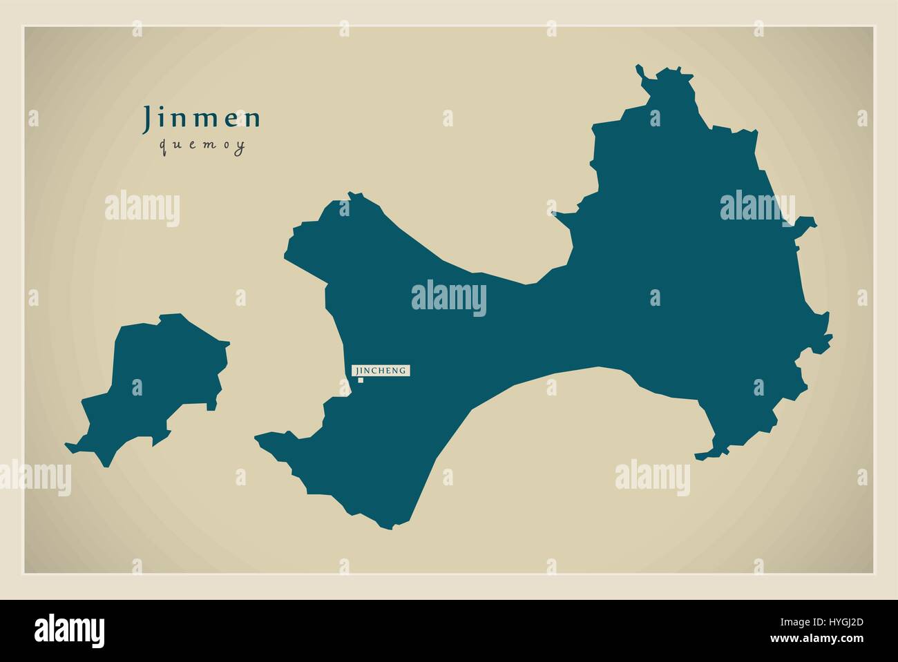 Carte moderne - Jinmen TW Illustration de Vecteur