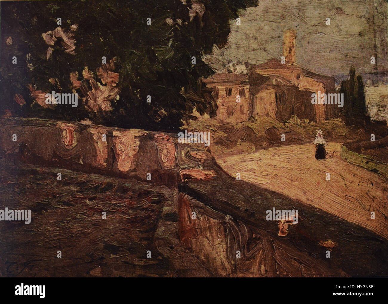 *Suburbs of Rome* par Fujishima Takeji est une peinture de paysage magnifique mettant en valeur la beauté tranquille de la périphérie de Rome. Peint au début du XXe siècle, il reflète la maîtrise de Takeji dans la capture de la sérénité des paysages italiens. Banque D'Images *Suburbs of Rome* par Fujishima Takeji est une peinture de paysage magnifique mettant en valeur la beauté tranquille de la périphérie de Rome. Peint au début du XXe siècle, il reflète la maîtrise de Takeji dans la capture de la sérénité des paysages italiens. Banque D'Images