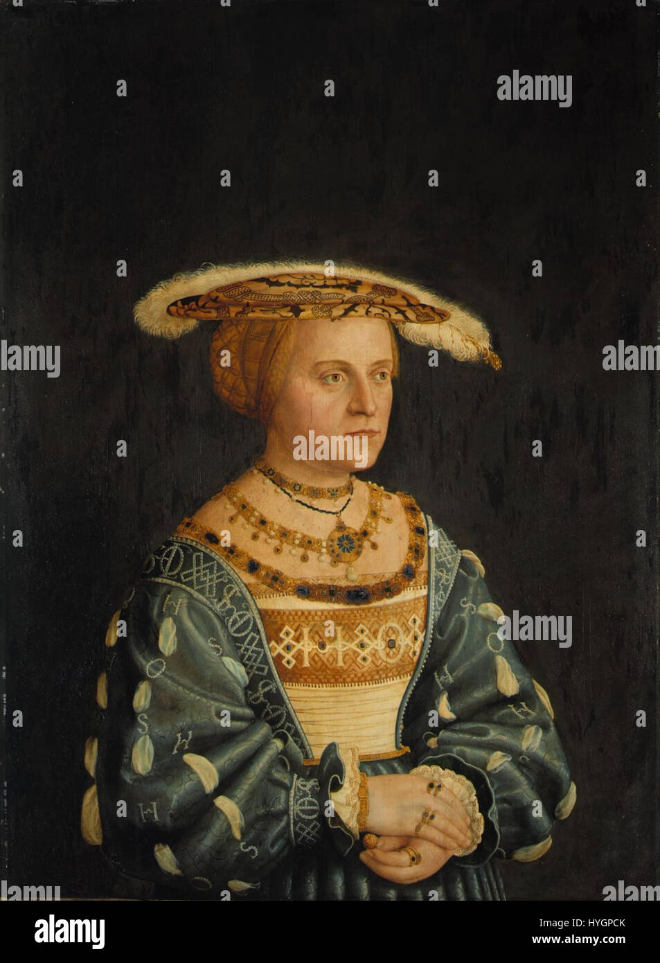 Susanna von Bayern (1502-1543) était une princesse bavaroise et épouse de l'électeur Palatin. Connue pour son importance politique et familiale dans la noblesse allemande du XVIe siècle, elle joue un rôle clé dans les affaires de sa dynastie et fait partie de la lignée Habsbourg-Bavière. Banque D'Images