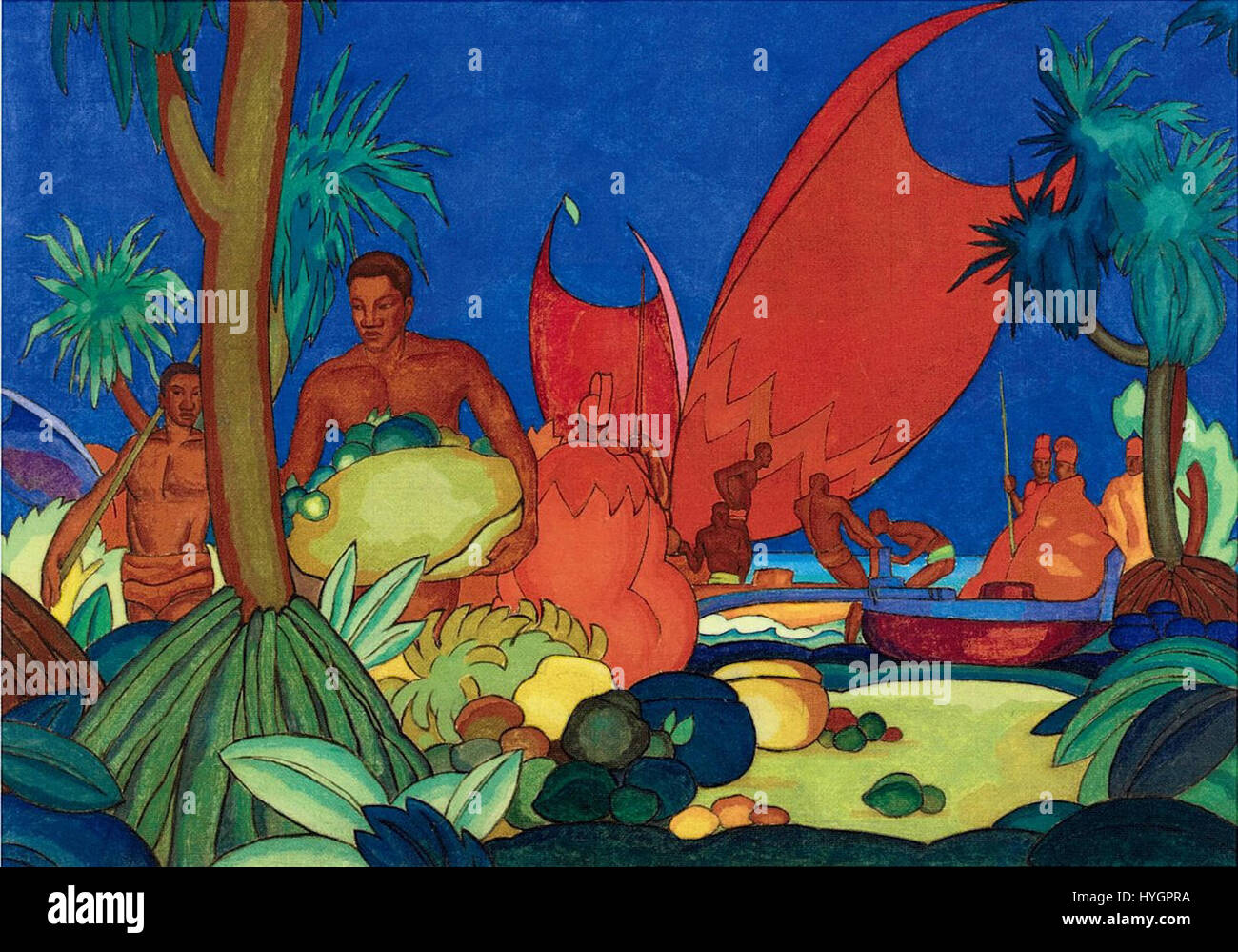 La peinture d'Arman Manookian, '103734', reflète le style audacieux et expressif de l'artiste. Connu pour ses contributions à l’art américain et californien, le travail de Manookian intègre des éléments d’abstraction figurale, avec un accent sur la couleur et l’impact émotionnel. Son utilisation de tons vibrants et de pinceaux dynamiques transmet l'énergie brute de ses sujets. Banque D'Images