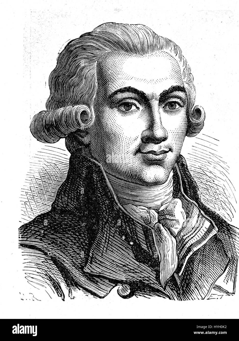 Portrait de Guadet, un homme politique français pendant la Révolution française, qui a été actif dans la Convention nationale. Il a joué un rôle notable pendant la période révolutionnaire, mais a été exécuté pendant le règne de la terreur. Banque D'Images