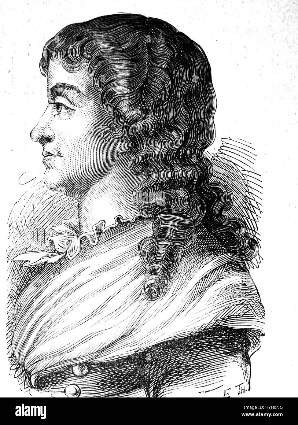Madame Roland (AduC 134 M,.J. Phlippon, 1754) 1793 Banque D'Images