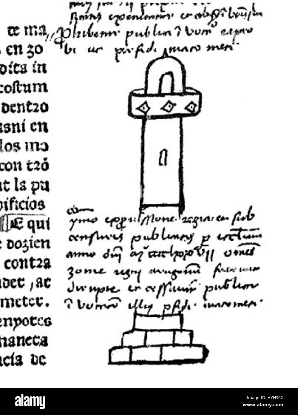 Les Fueros de Aragón de 1461 incluent une interdiction de la construction de minarets, un document historique important du Royaume d'Aragon. Ce code juridique reflète le climat religieux et politique de l'époque, en particulier la restriction des caractéristiques architecturales islamiques. Banque D'Images