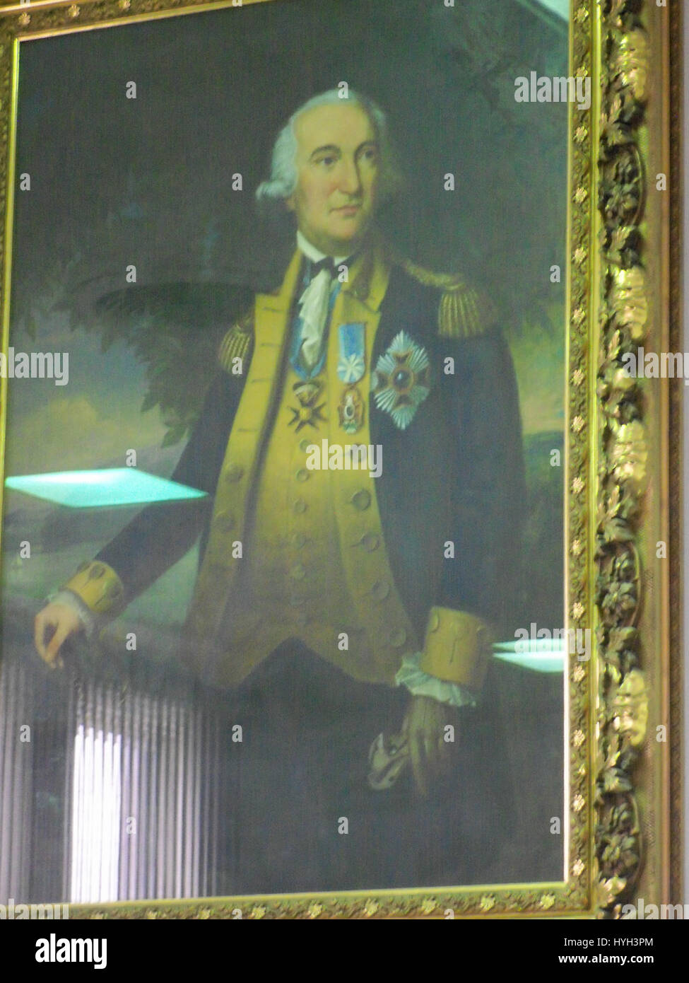 Le portrait du baron von Steuben par Eliphalet Frazer Andrews met en valeur l'officier prussien qui a joué un rôle important dans la guerre d'indépendance américaine. Son service militaire et ses contributions sont représentés avec dignité dans ce portrait du XIXe siècle. Banque D'Images