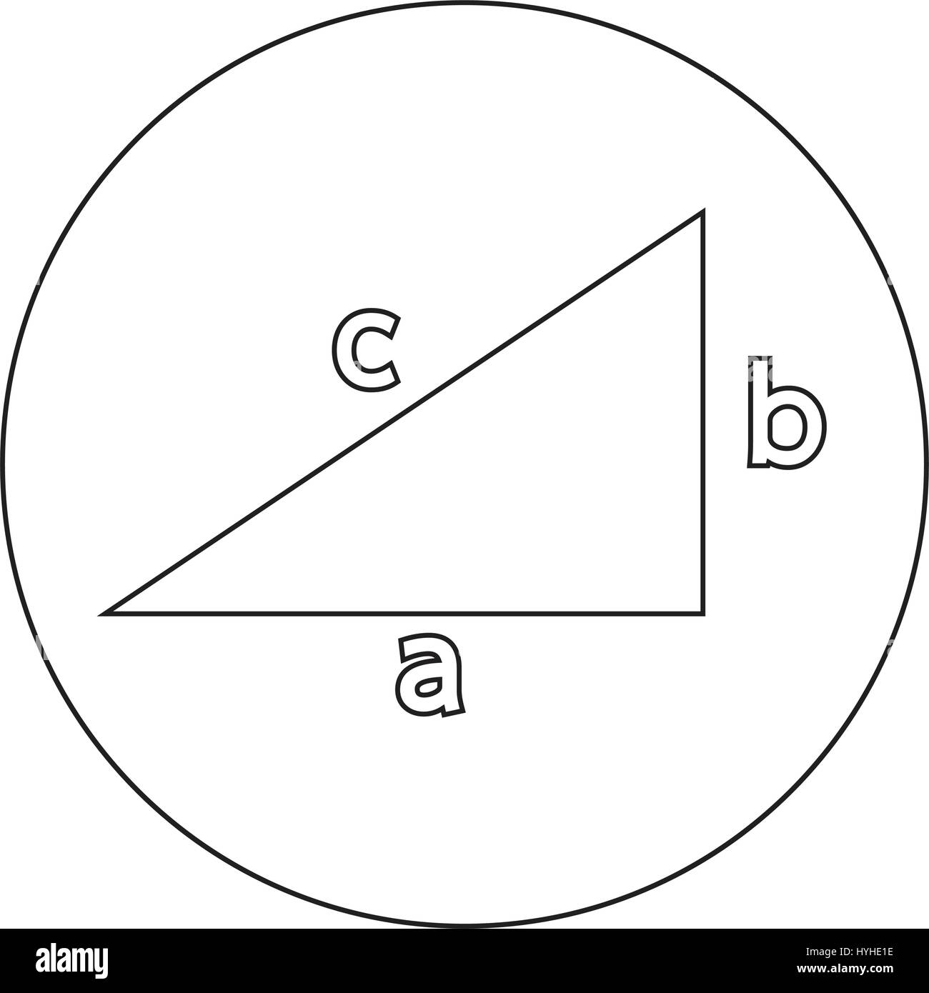 Théorème de Pythagore icon Illustration de Vecteur