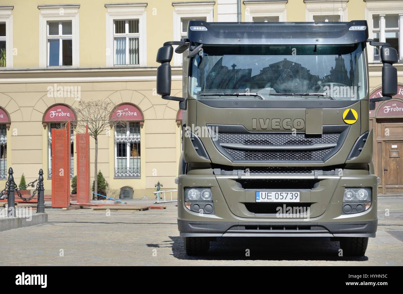 Iveco utilisé par l'Armée de terre polonaise. Banque D'Images