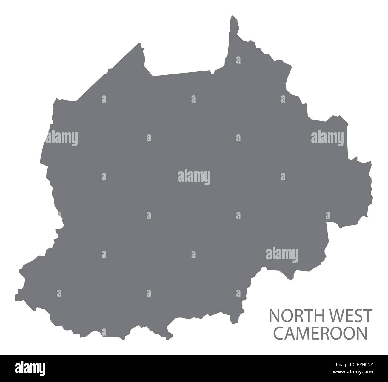 Au nord ouest du Cameroun province site gris illustration silhouette Illustration de Vecteur