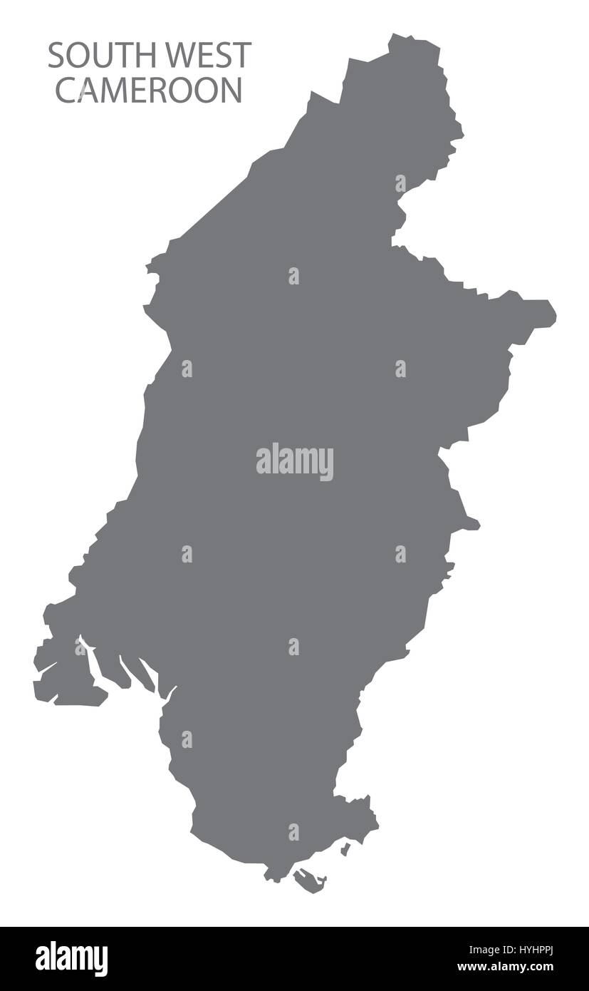 Au sud ouest du Cameroun province site gris illustration silhouette Illustration de Vecteur