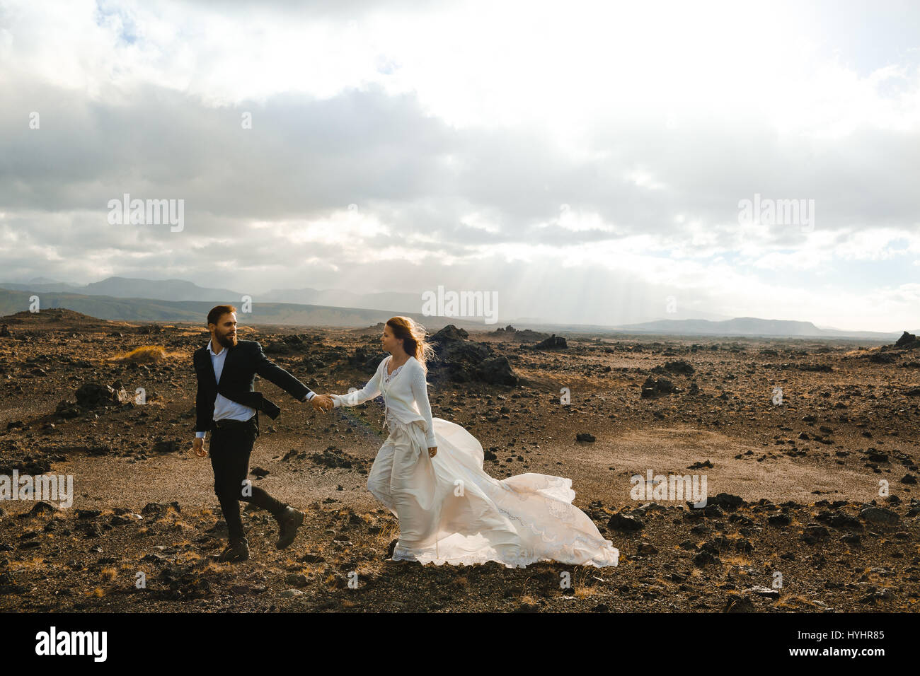 Voyage de noces en Islande Banque D'Images