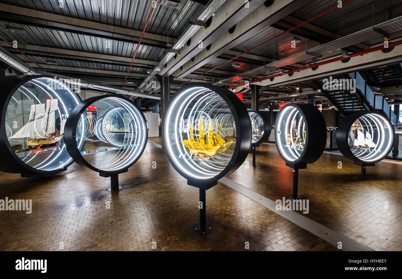 Intérieur de Deutsches Technikmuseum, Musée allemand de la technologie, à Berlin, Allemagne Banque D'Images
