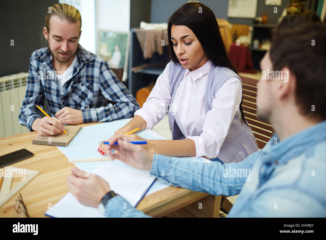 Exécution de son travail Banque D'Images