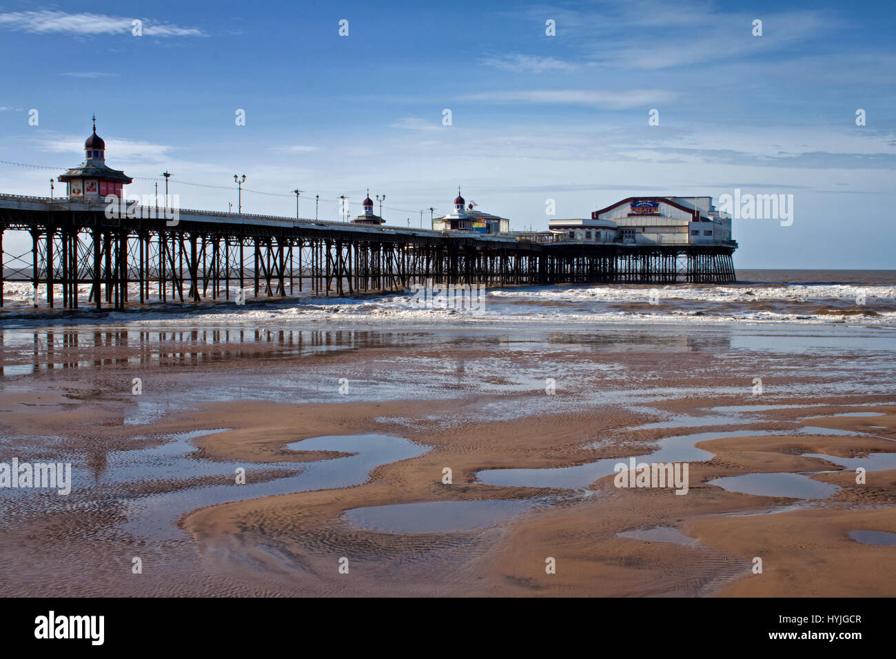 Jetée Nord à marée basse Banque D'Images