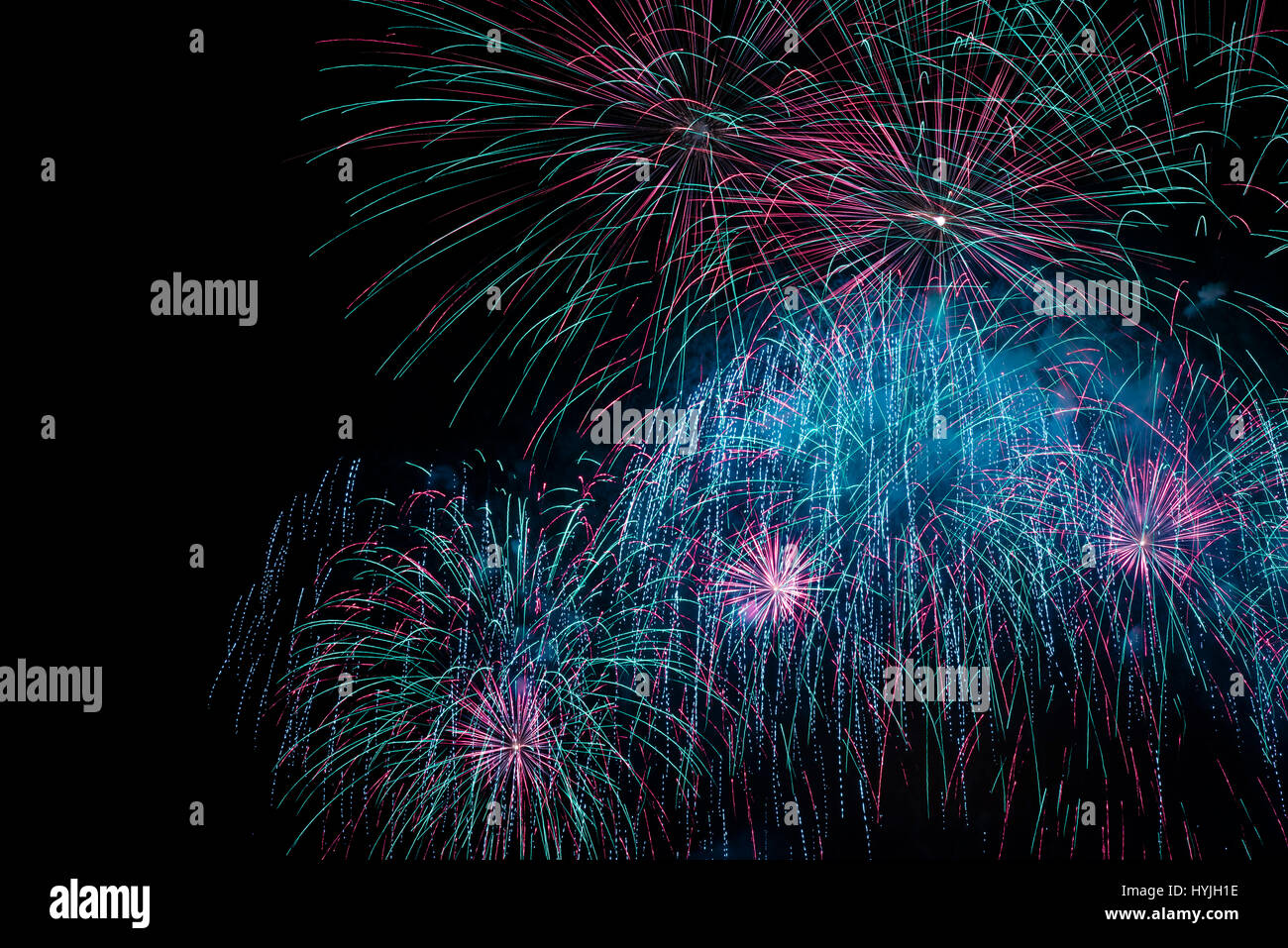 La concurrence d'artifice de Montréal Banque D'Images